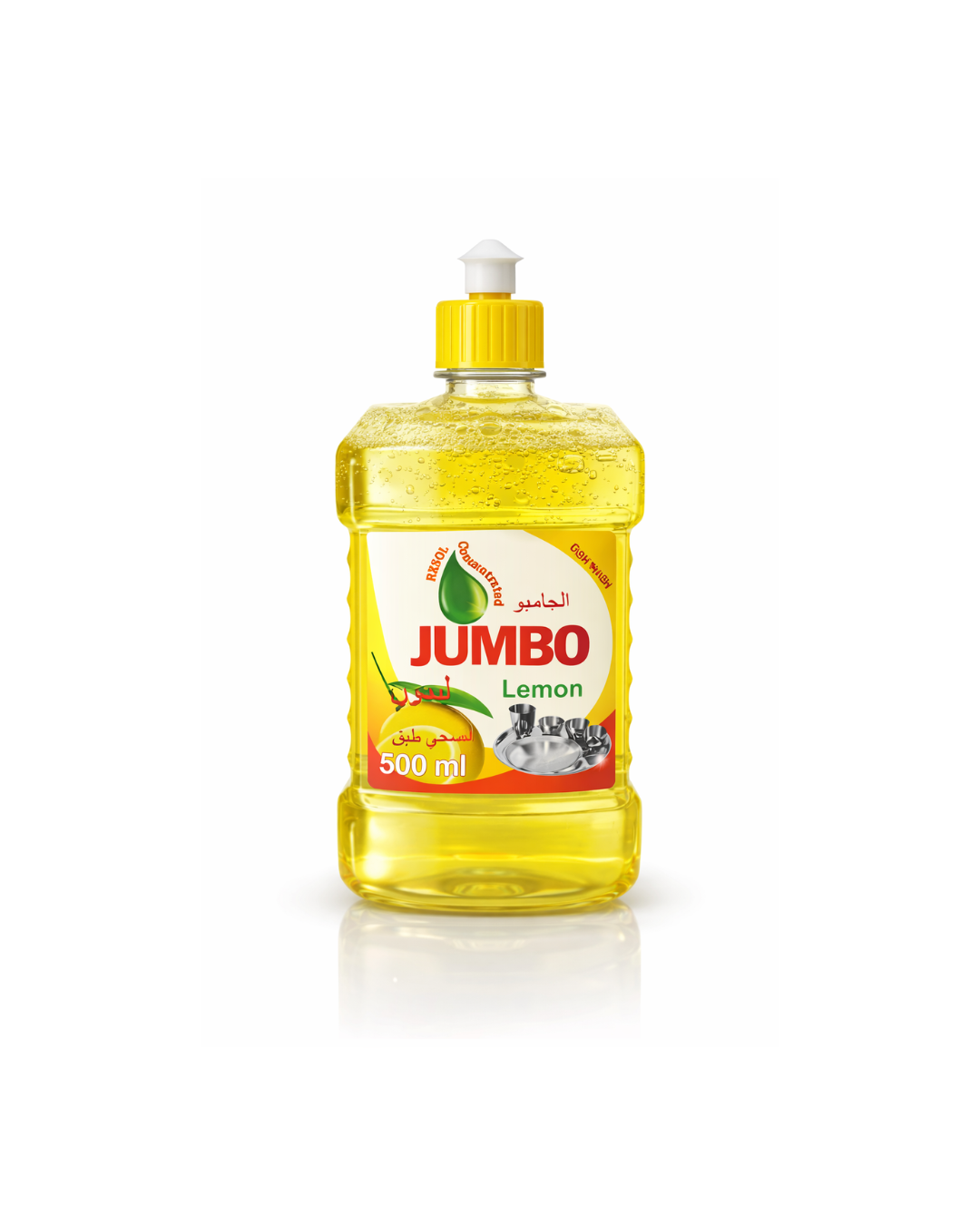 Dish Wash Lemon Flavour - Easy Dish Cleaning Dish Wash Liquid 500 ml (6 pcs)